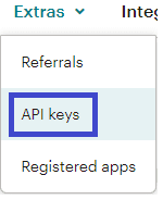 find Mailchimp API keys