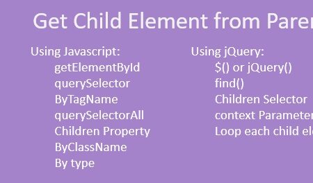 Get Child Element from Parent